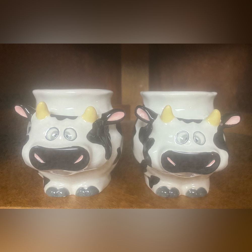 Bella Casa by Ganz COW Cookie & Milk Mugs